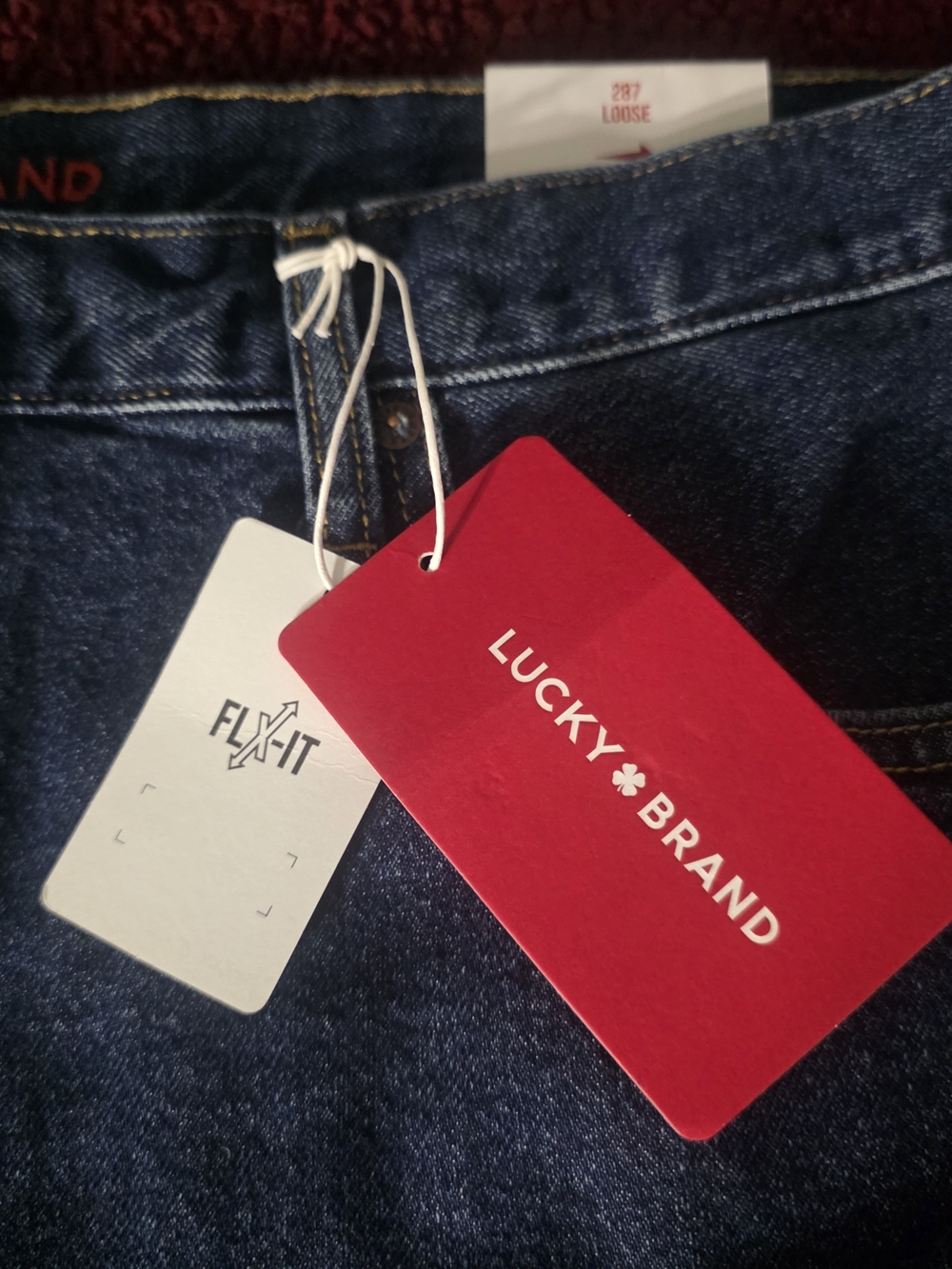 Lucky Jeans, 287 Loose Fit Straight-Leg Jeans in Dark Blue, 40x321 - Picture 3 of 7